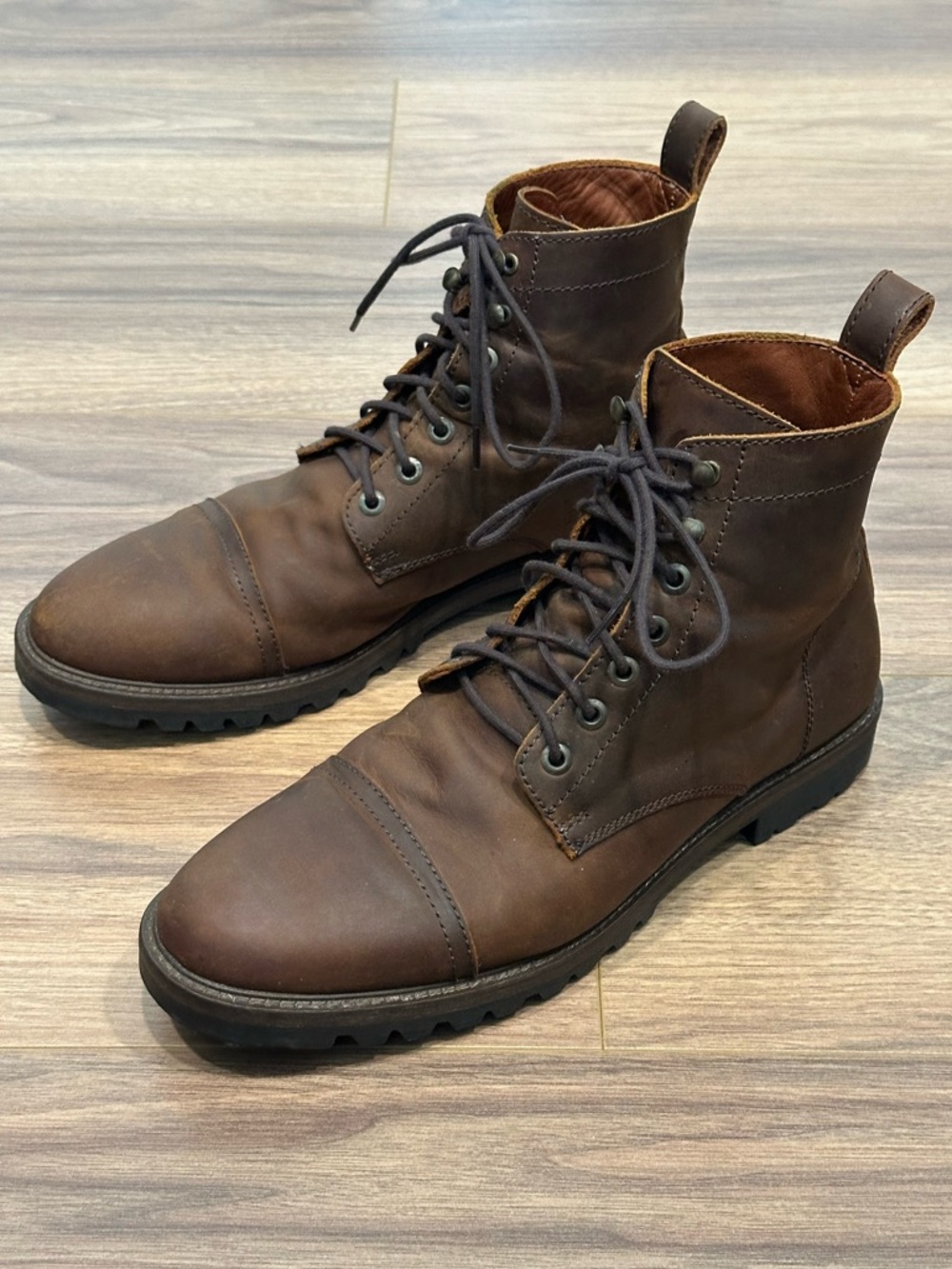 Portland Leather Goods Patina Breaker Boots in Canyon Brown Size Mens 12